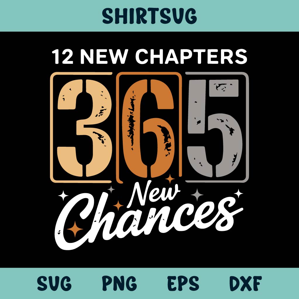 12 New Chapters 365 New Chances Svg